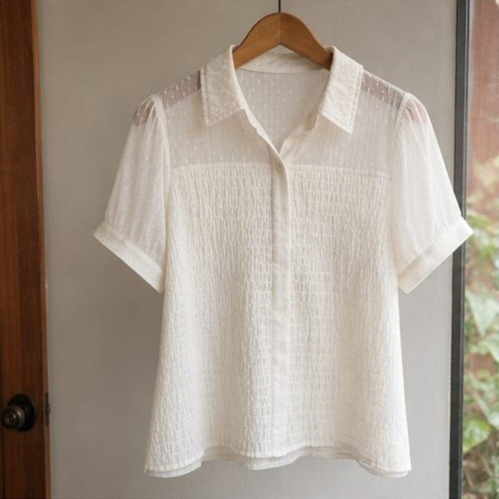 Ivory Smocked Top